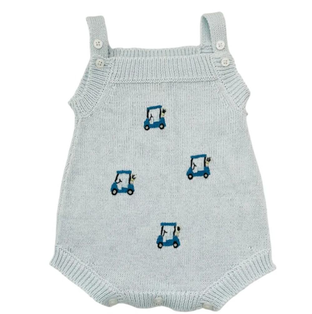 Tecomoabesos Golf Short Knit Overall Blue Size 3M